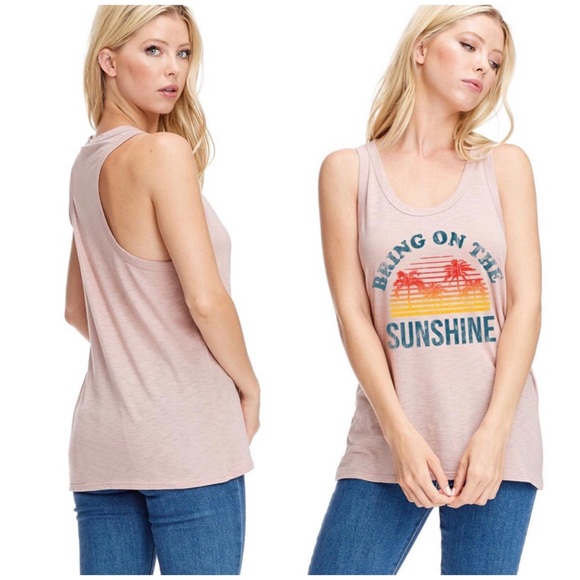 White Bring On The Sunshine Tank - Picture 4 of 6